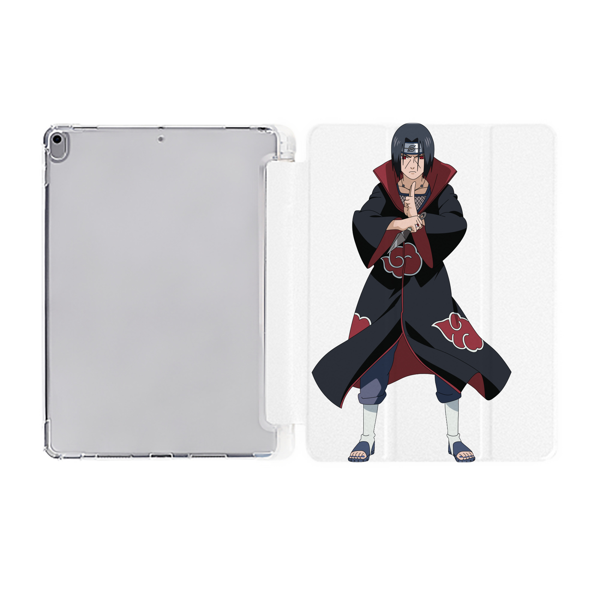 （画像用） NARUTO -ナルト- うちは イタチ Uchiha Itachi IPad ケース ペン収納付き 三つ折りスタンド PUレザー×シリコン 対応機種9.5/10.5/10.9インチ